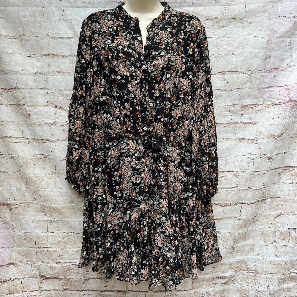 Floral Black Dress